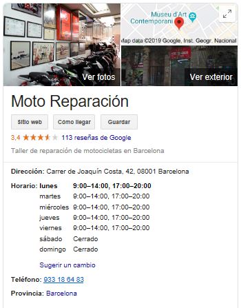 Moto reparacion